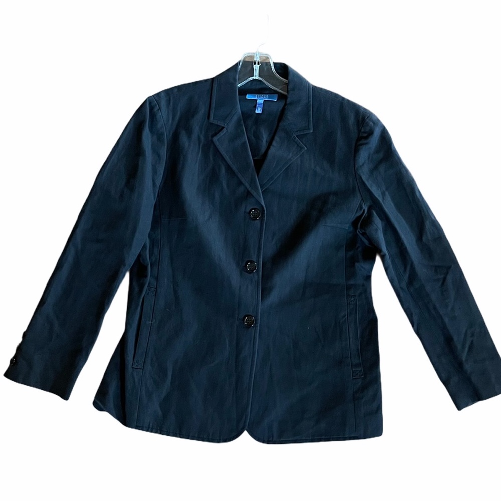 Escada Sport Cotton Linen Black Blazer Jacket